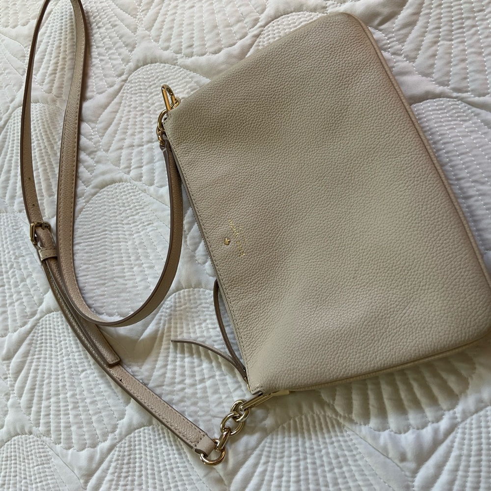 Cream Kate spade purse